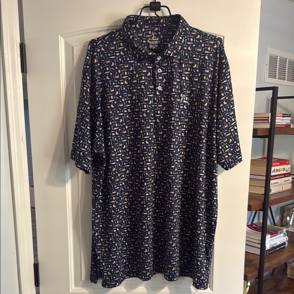 Rhoback Dark Blue Work Tool Pattern Shirt